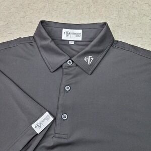 Hamilton Golf Polo Shirt‎ Mens L Black Short Sleeve Performance